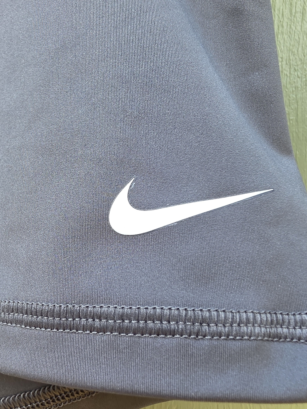 Nike Pro Women's Gray Compression Bike Shorts with Branded Waistband #SHO4 - Picture 7 of 11